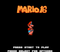 Mario 16 Title Screen